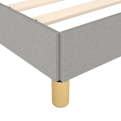 Bedframe stof lichtgrijs 90x200 cm 7