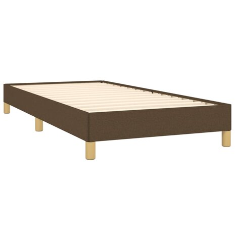 Bedframe stof donkerbruin 90x200 cm 4