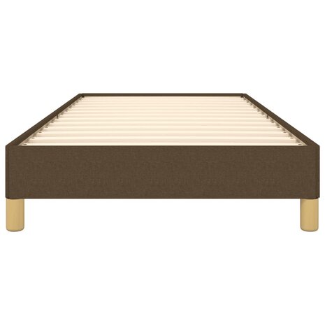 Bedframe stof donkerbruin 90x200 cm 5