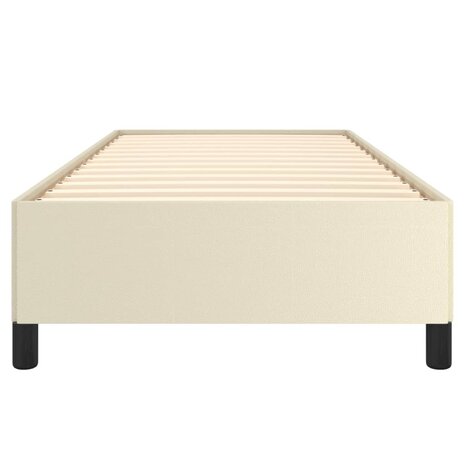 Bedframe kunstleer crèmekleurig 100x200 cm 5