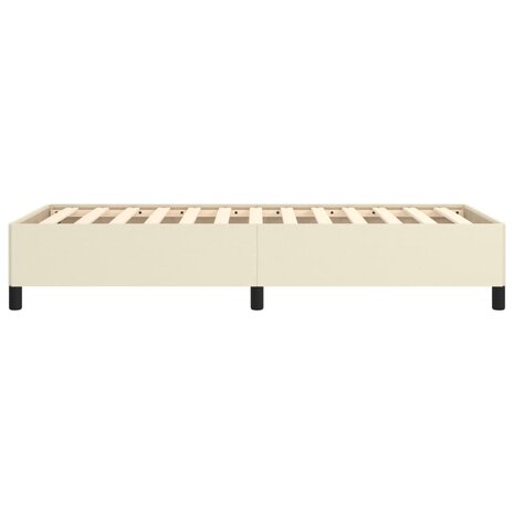 Bedframe kunstleer crèmekleurig 100x200 cm 6