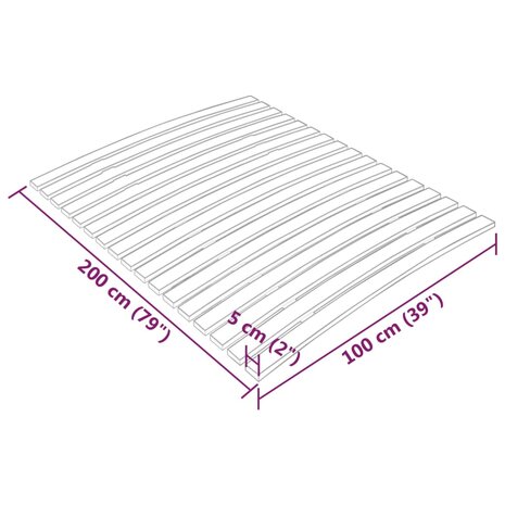 Lattenbodem met 17 latten 100x200 cm 7