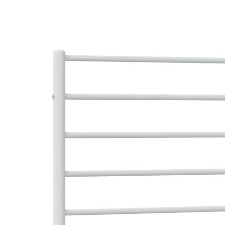 Bedframe met hoofdbord metaal wit 75 x 190 cm 9