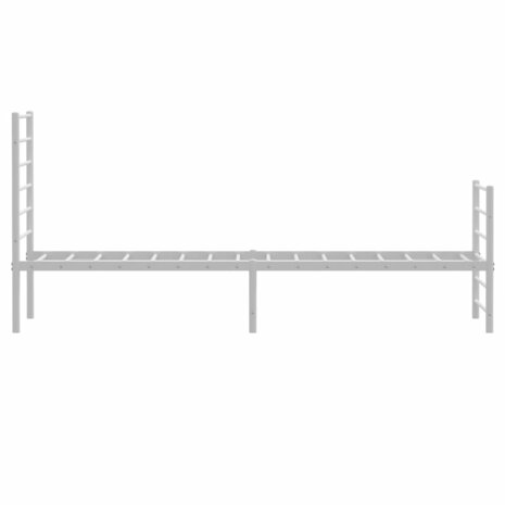 Bedframe met hoofd- en voeteneinde metaal wit 100x190 cm 7