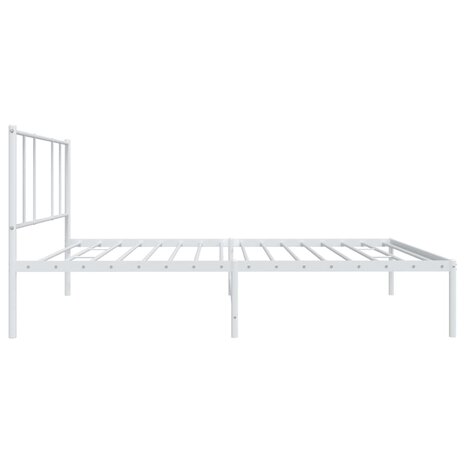 Bedframe met hoofdbord metaal wit 75 x 190 cm 7