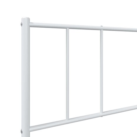 Bedframe met hoofdbord metaal wit 75 x 190 cm 9