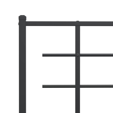 Bedframe met hoofdbord metaal zwart 80x200 cm 8