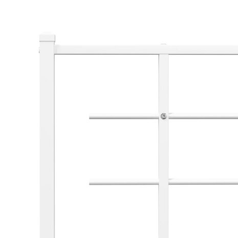 Bedframe met hoofd- en voeteneinde metaal wit 100x190 cm 8