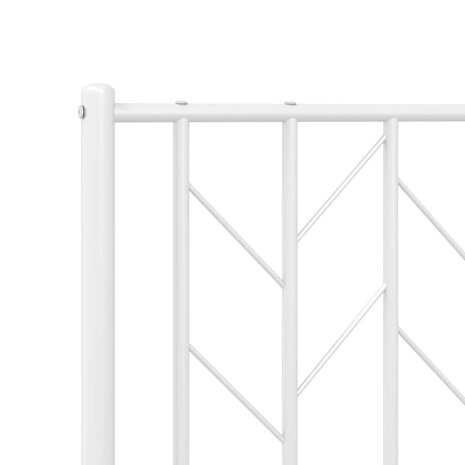 Bedframe met hoofdbord metaal wit 75 x 190 cm 8