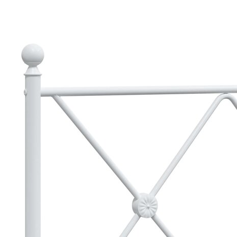 Bedframe met hoofdbord metaal wit 75 x 190 cm 7
