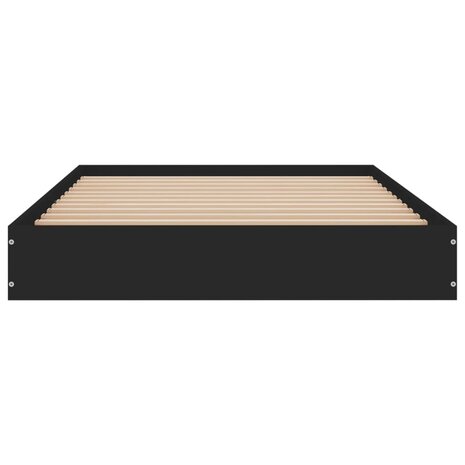 Bedframe bewerkt hout zwart 100x200 cm 4