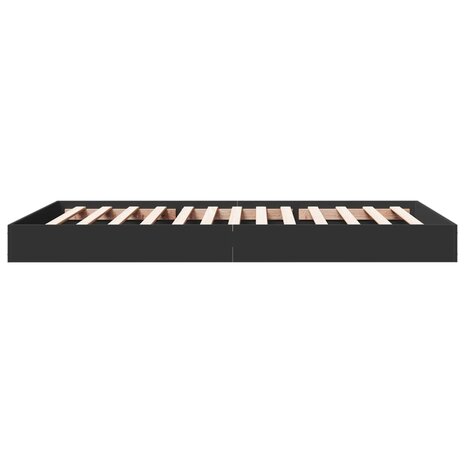 Bedframe bewerkt hout zwart 100x200 cm 5