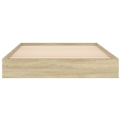 Bedframe bewerkt hout sonoma eikenkleurig 100x200 cm 4