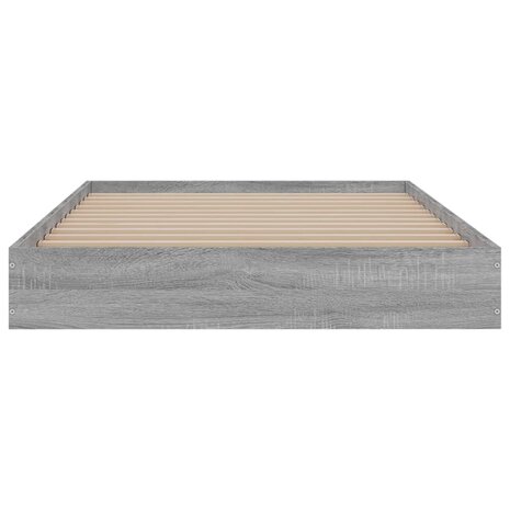 Bedframe bewerkt hout grijs sonoma eikenkleurig 100x200 cm 4