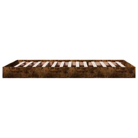 Bedframe bewerkt hout gerookt eikenkleurig 90x190 cm 5