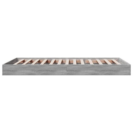 Bedframe bewerkt hout grijs sonoma eikenkleurig 90x190 cm 5