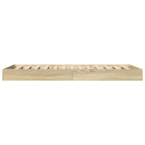 Bedframe bewerkt hout sonoma eikenkleurig 75x190 cm 5