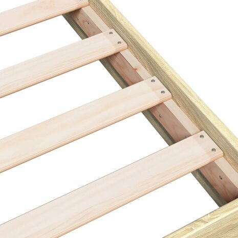 Bedframe bewerkt hout sonoma eikenkleurig 75x190 cm 7