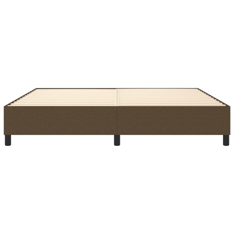 Boxspringframe stof donkerbruin 200x200 cm 5