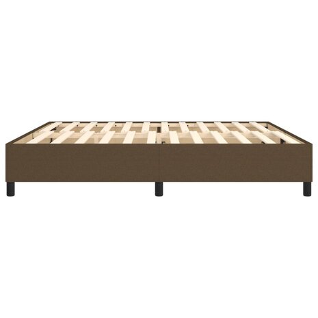 Boxspringframe stof donkerbruin 200x200 cm 6