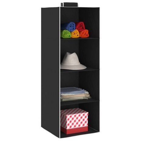 Kledingorganisers hangend 2 st met 4 schappen stof 3