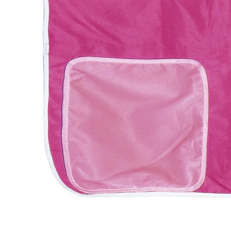 Kinderhoogslaper met gordijnen 80x200 cm grenenhout roze 12
