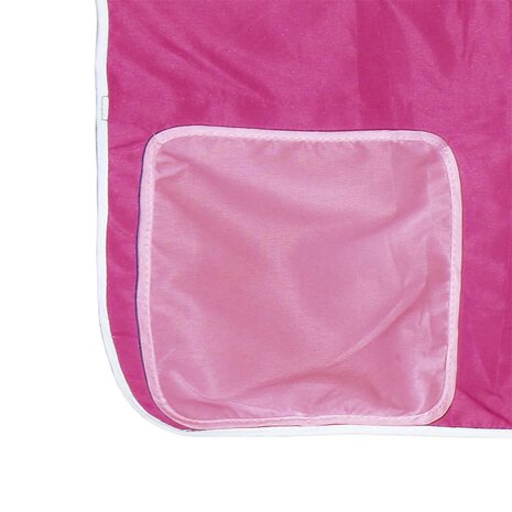 Kinderhoogslaper met gordijnen 90x200 cm grenenhout roze 12