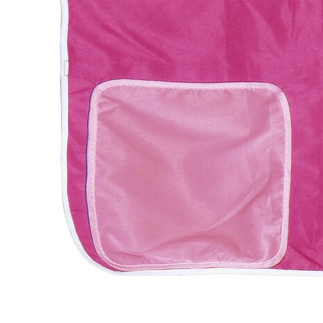 Kinderhoogslaper met gordijnen 90x190 cm grenenhout roze 12