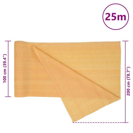 Privacynet 75 g/m² 2x25 m HDPE zandkleurig 8