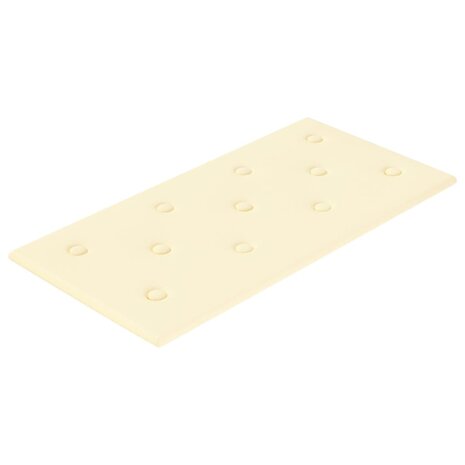 Wandpanelen 12 st 2,16 m² 60x30 cm kunstleer crèmekleurig 3