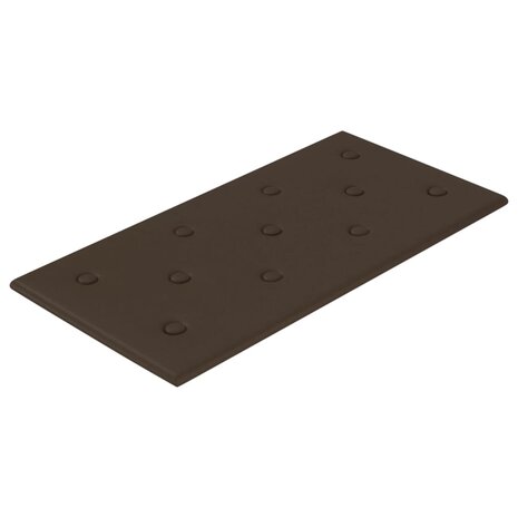 Wandpanelen 12 st 2,16 m² 60x30 cm kunstleer bruin 3
