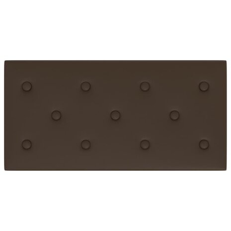 Wandpanelen 12 st 2,16 m² 60x30 cm kunstleer bruin 5