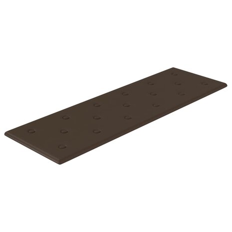 Wandpanelen 12 st 3,24 m² 90x30 cm kunstleer bruin 3