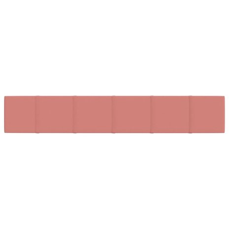 Wandpanelen 12 st 1,62 m² 90x15 cm fluweel roze 5
