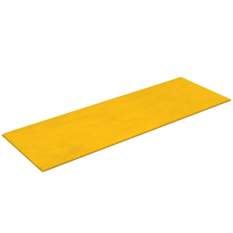 Wandpanelen 12 st 3,24 m² 90x30 cm fluweel geel 5