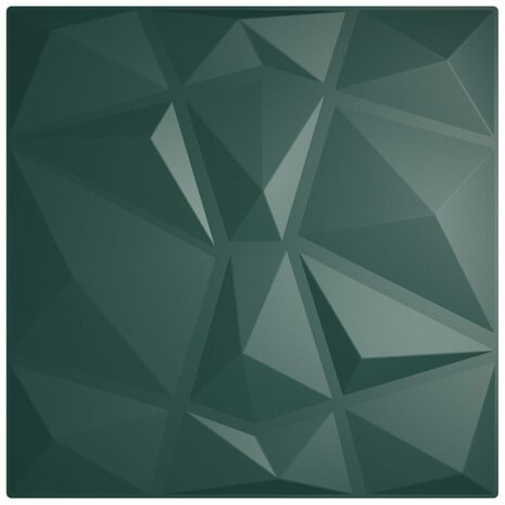24 st Wandpanelen diamant 6 m² 50x50 cm XPS groen 2