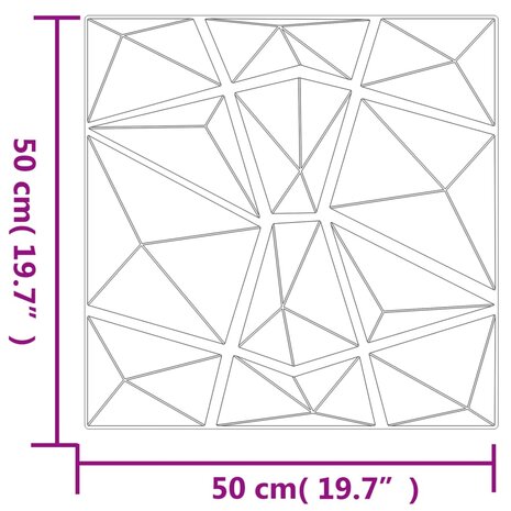 24 st Wandpanelen diamant 6 m² 50x50 cm XPS groen 7