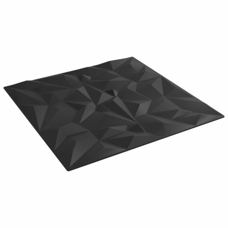 12 st Wandpanelen amethist 3 m² 50x50 cm XPS zwart 5