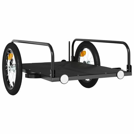 Fietstrailer 126x63x34 cm ijzer zwart 4