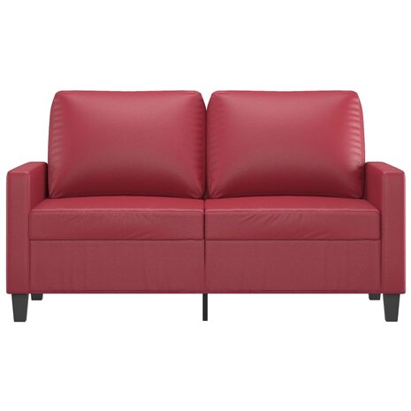 Tweezitsbank 120 cm kunstleer wijnrood 3