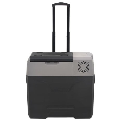Koelbox met wielen en adapter 30 L polypropeen zwart en grijs 5