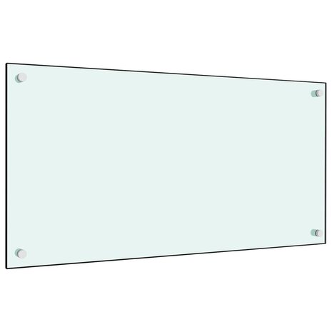 Spatscherm keuken 80x40 cm gehard glas wit 1