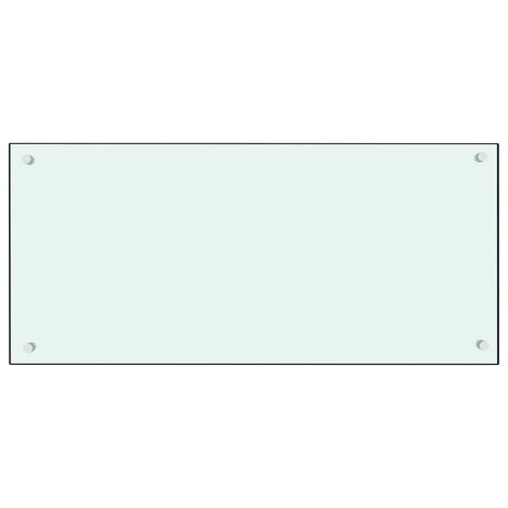 Spatscherm keuken 90x40 cm gehard glas wit 2