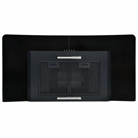 Wandafzuigkap 756 m³/u 90 cm roestvrij staal zwart 5