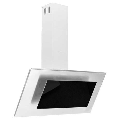 Wandafzuigkap 90 cm roestvrij staal gehard glas zilverkleurig 2