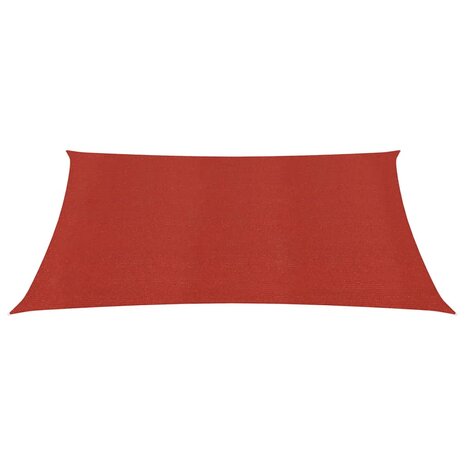 Zonnezeil 160 g/m² 2,5x3 m HDPE rood 2