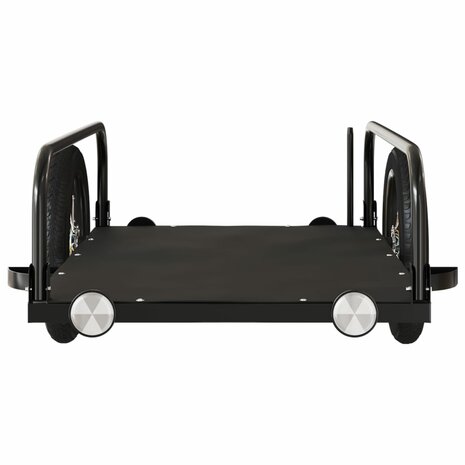 Fietstrailer 122x53x31 cm ijzer zwart 5