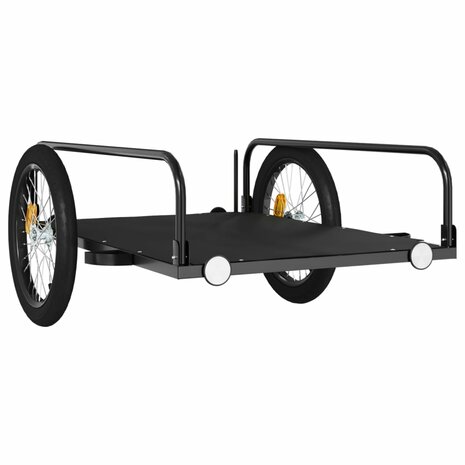 Fietstrailer 135x70x37 cm ijzer zwart 4