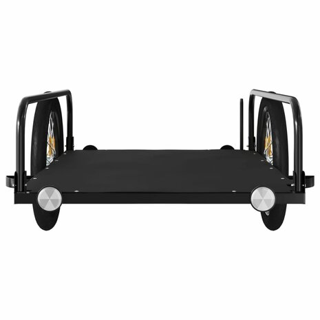 Fietstrailer 135x70x37 cm ijzer zwart 6