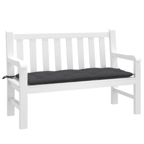 Tuinbankkussen 120x50x7 cm stof gemêleerd antracietkleurig 1